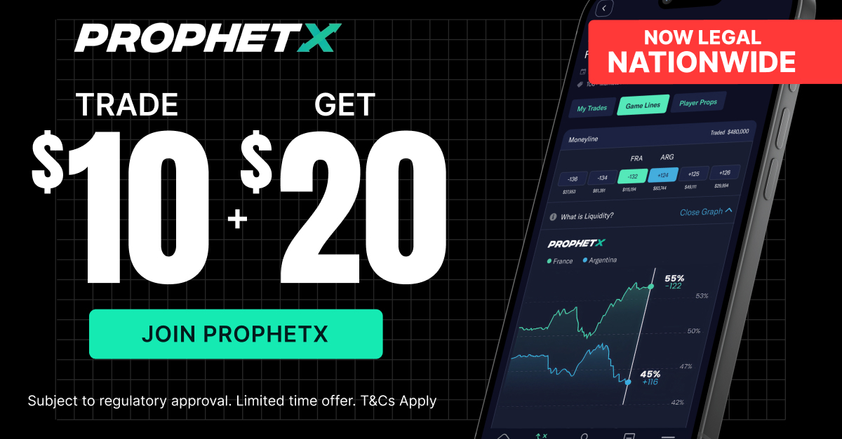 ProphetX — trade $10 and get $20 with promo code NYPREDICTS