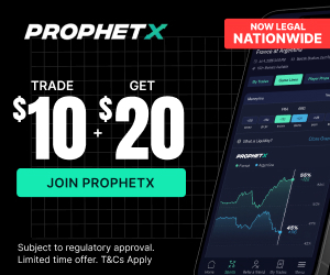 ProphetX — trade $10 and get $20 with promo code NYPREDICTS