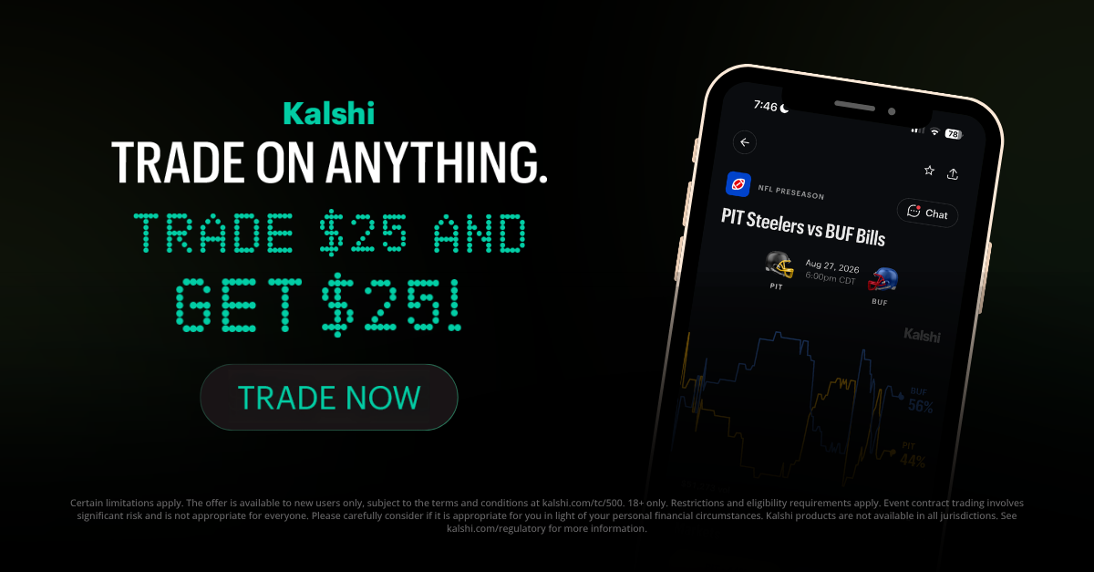 Kalshi — trade $25 and get $25 with promo code NYPREDICTS